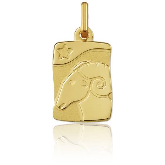 Pendentif Vintage Bélier Plaqué Or - Années 70 - Occasion