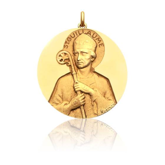 Médaille Saint Guillaume, Médaille en or jaune à partir de 15 mm Ocarat