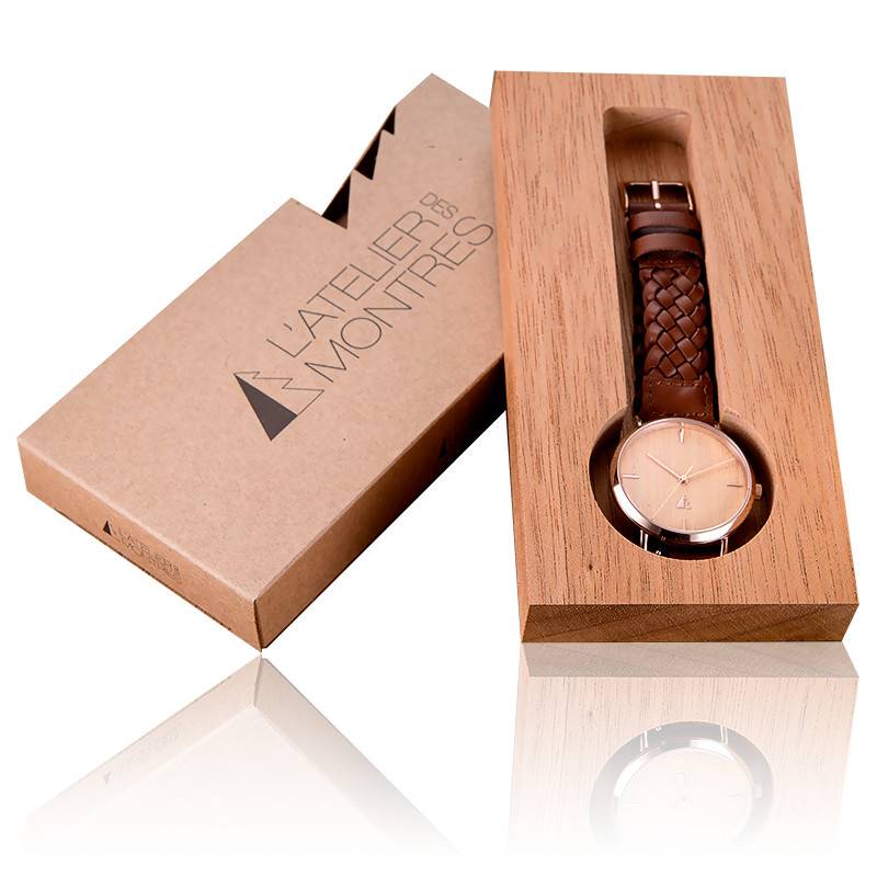 Montre Carry Or rose Noir Lisse L