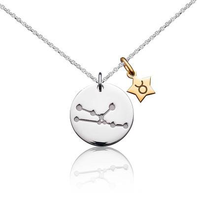 Collier Pendentif Signe Astrologique Taureau - Doré à L'or Fin, Neuf Jamais Porté Avec Sa Pochette