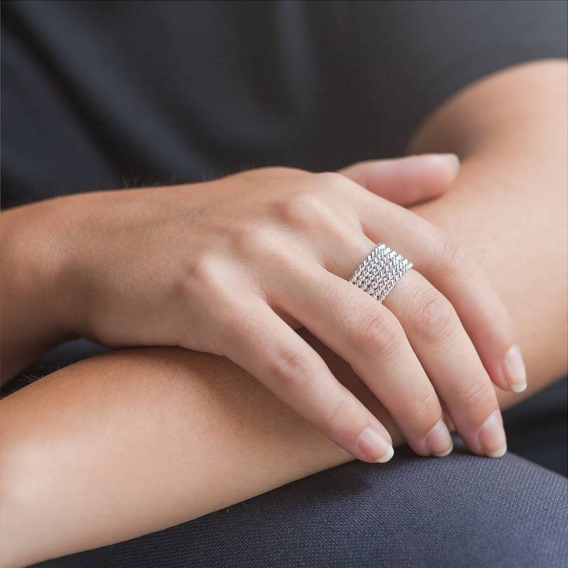 Bague Torsadée 6 Rangs Argent - Enomis - Ocarat
