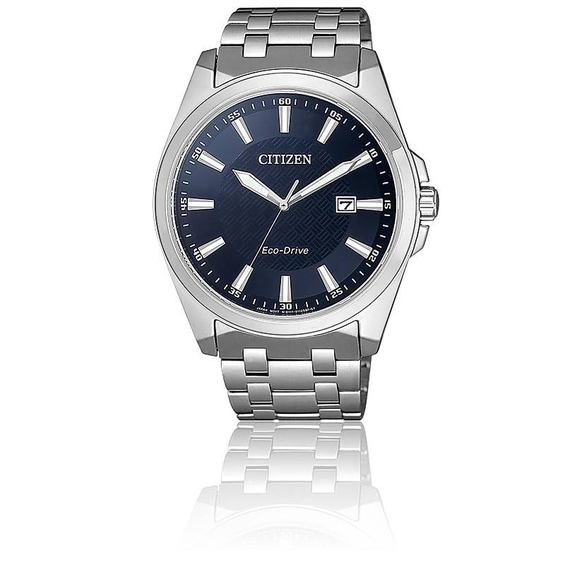 Citizen Eco-Drive Chronographe, homme, argent/bleu - Lufthansa WorldShop