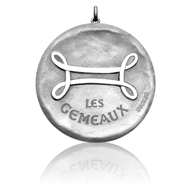 Pendentif Médaille Signe Zodiaque Gémeaux En Argent Sterling - Neuf De Fond De Bijouterie