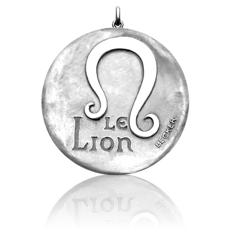 Pendentif Vintage En Argent Massif Signe Du Zodiaque Lion - Pièce Unique Occasion