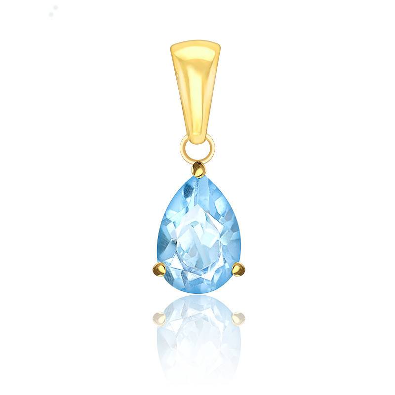 Grand Pendentif Celtique Argenté Avec Cabochon Topaze Jaune - Motif Triskel, Parfait état