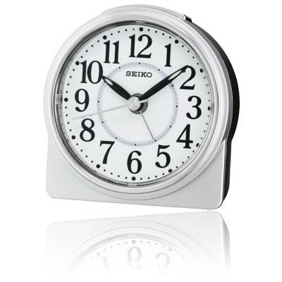 Réveil Seiko QHE207E - Balayage Silencieux, Alarme Bip, Fonction Snooze, Plastique, 10,4 X 9,7 X 5,5 Cm