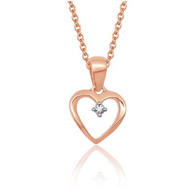 Pendentif Cœur Noir Doré - Bijou D'occasion, Symbole D'amour Ou D'amitié