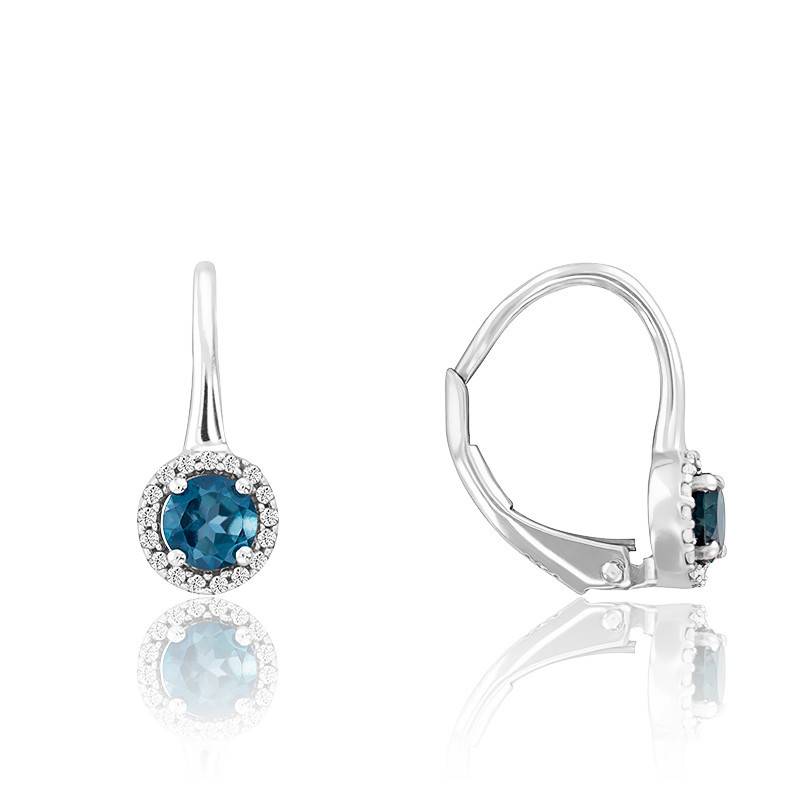 Boucles D'oreilles Dormeuses Argent – Pierres Roses (style Alexandrite & Topaze)