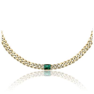 Collier Chorange Bijoux - INOU or / vert