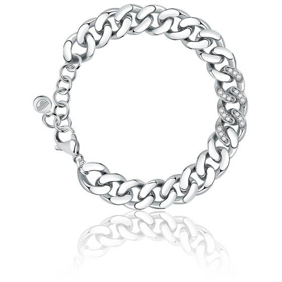 Bracelet Femme Argenté Avec Strass Et Cristaux – Chaîne élégante Et Pendentifs Lumineux – Or Rose – Modèle U285