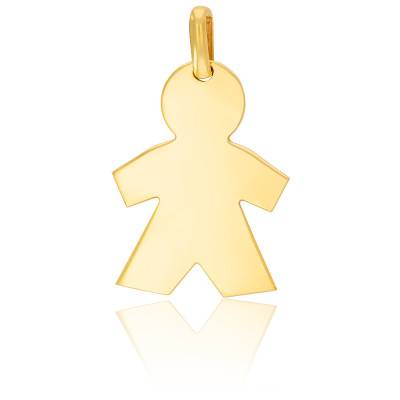 Pendentif Enfant - Le Monde En Or Jaune 9 Carats - Chaîne 40 Cm - Neuf Avec étiquette