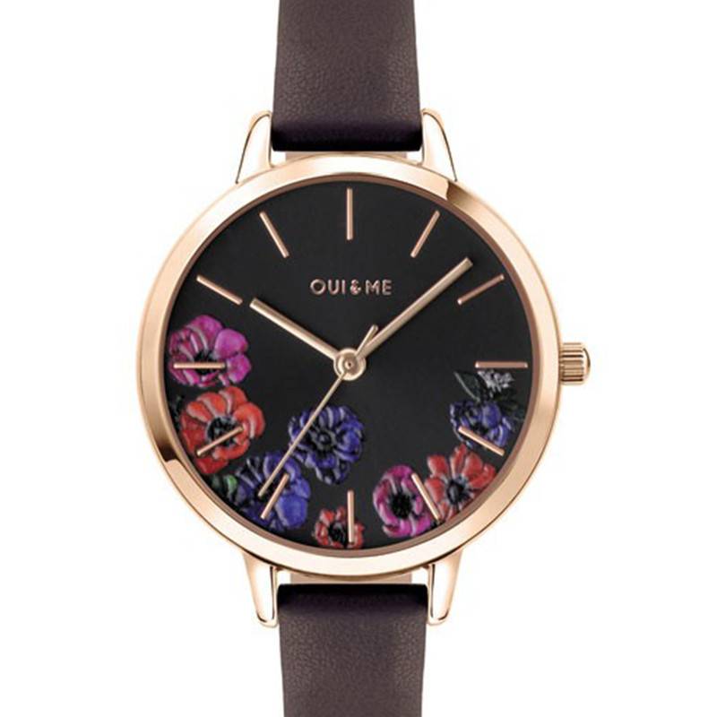 Montre Fleurette 59 Noire Oui Me Ocarat