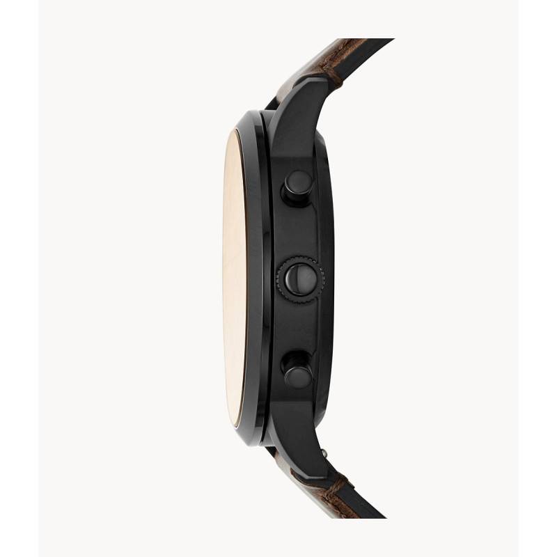 FOSSIL FTW7008 HYBRID Smartwatch HR Collider Dark Brown Leather Band £59.11  - PicClick UK