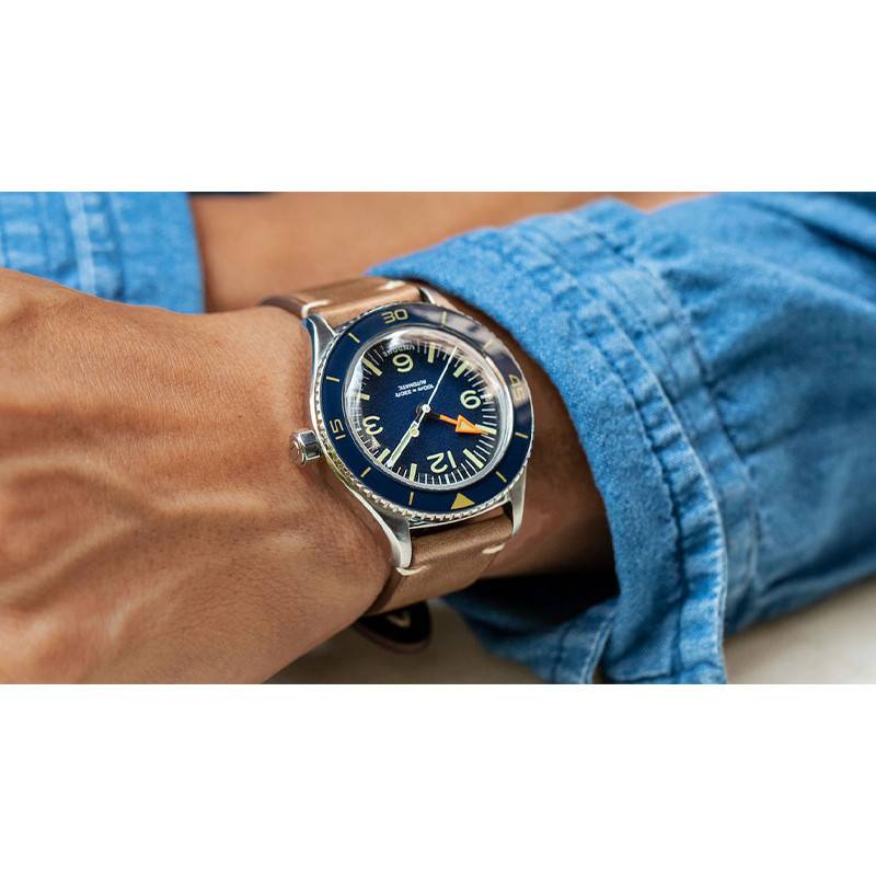 Montre Undone Basecamp Automatique - Boîtier Acier Or Rose, Cadran Noir Vintage, Bracelet Cuir - Neuf