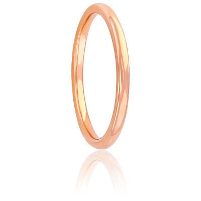 Alliance Demi-jonc T52 Plaqué Or 18K 5 Microns - Lapidée, Unisexe - Neuf Avec étiquettes Dolly-Bijoux