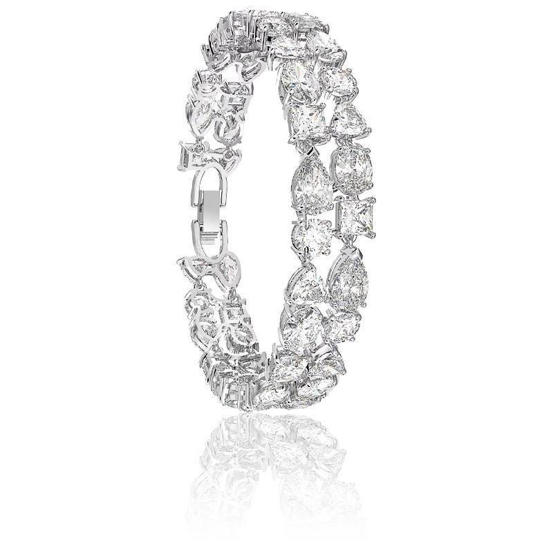 Bracelet Tennis Deluxe, Métal Rhodié 5562088 Swarovski Ocarat