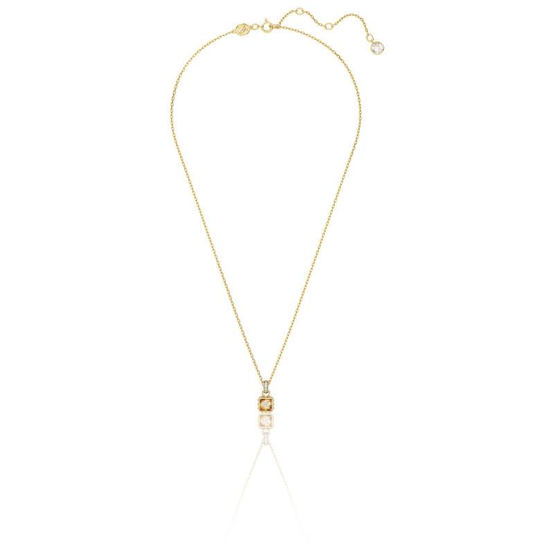 Collier Carré Doré Vermeil 18K - MaR Jewelry, Pendentif Argenté Plaqué Or, Neuf Avec étiquettes