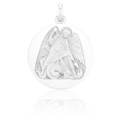 Médaille Pendentif XXème, Saint Hubert Et Saint Roch, Argent Plaqué, France