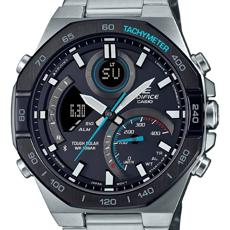 Casio Orologio Uomo Edifice ECB-950DB-2AEF – 51,2mm – Connessione Bluetooth – Alimentazione Solare – Impermeabile 10 Bar – Cronografo - 4