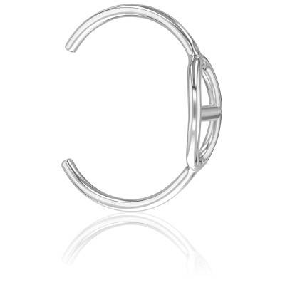 Paire De Bracelets Jonc En Argent 925 Vintage - Diamètre 65mm - 11,3g - Occasion