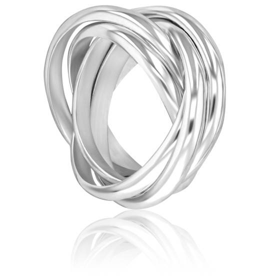 Bague Ancienne Argent Massif 925 – Jonc/anneau Double, Style Créateur