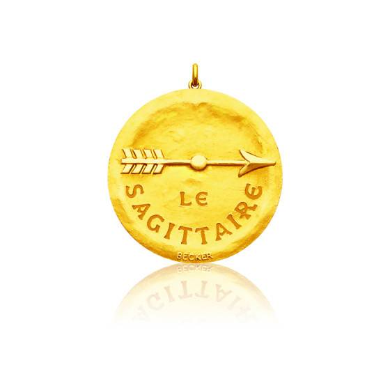 Pendentif Médaillon Sagittaire En Argent 800 - Style Vintage - Neuf D'ancien Stock (jamais Porté)