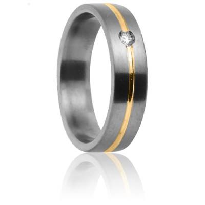 Alliance Homme Everstone En Titane Bicolore - Bague Fiançailles 8mm | Bijou Hypoallergénique
